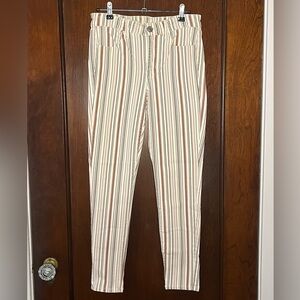 American Eagle Striped Skinny Jeans Size 6